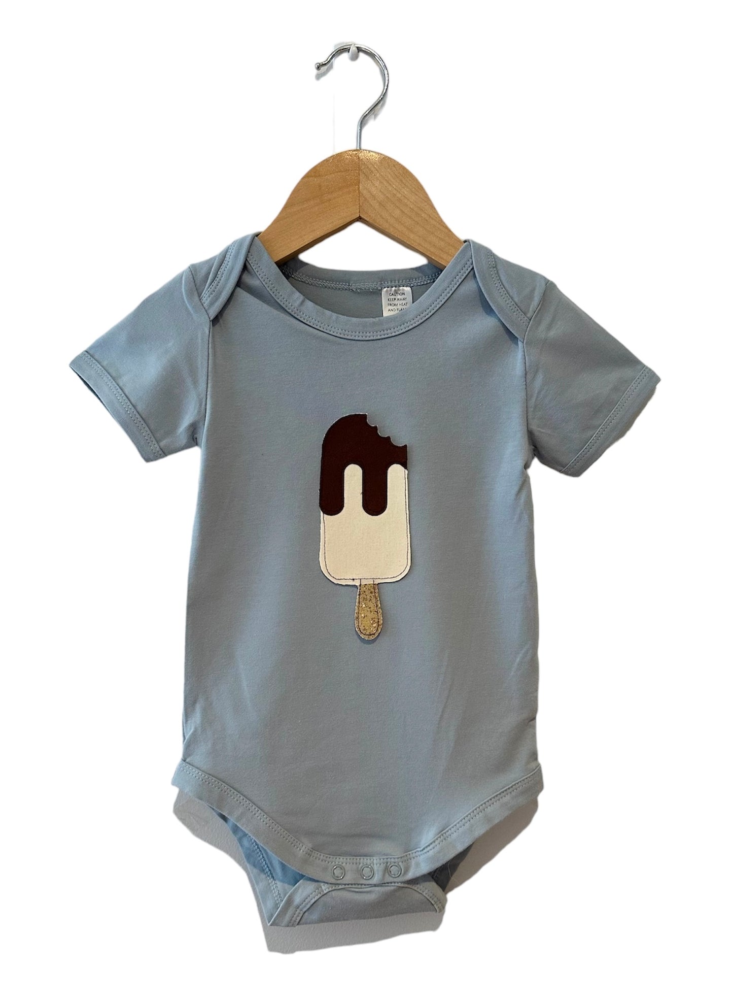 Choc Top Pop Short Sleeve Bodysuit BABY BLUE