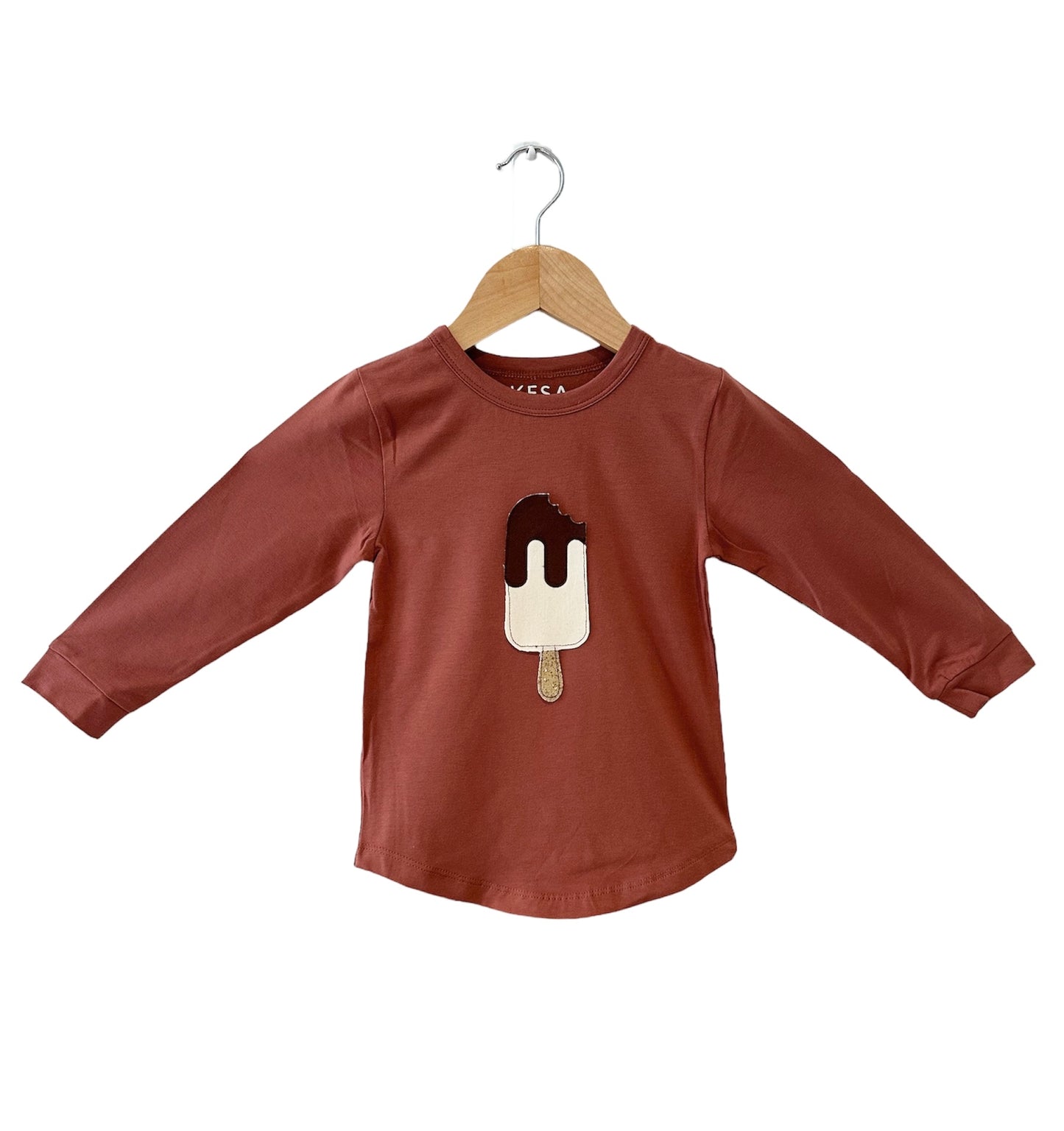 Choc Top Pop Long Sleeve Top ROSE COLOUR