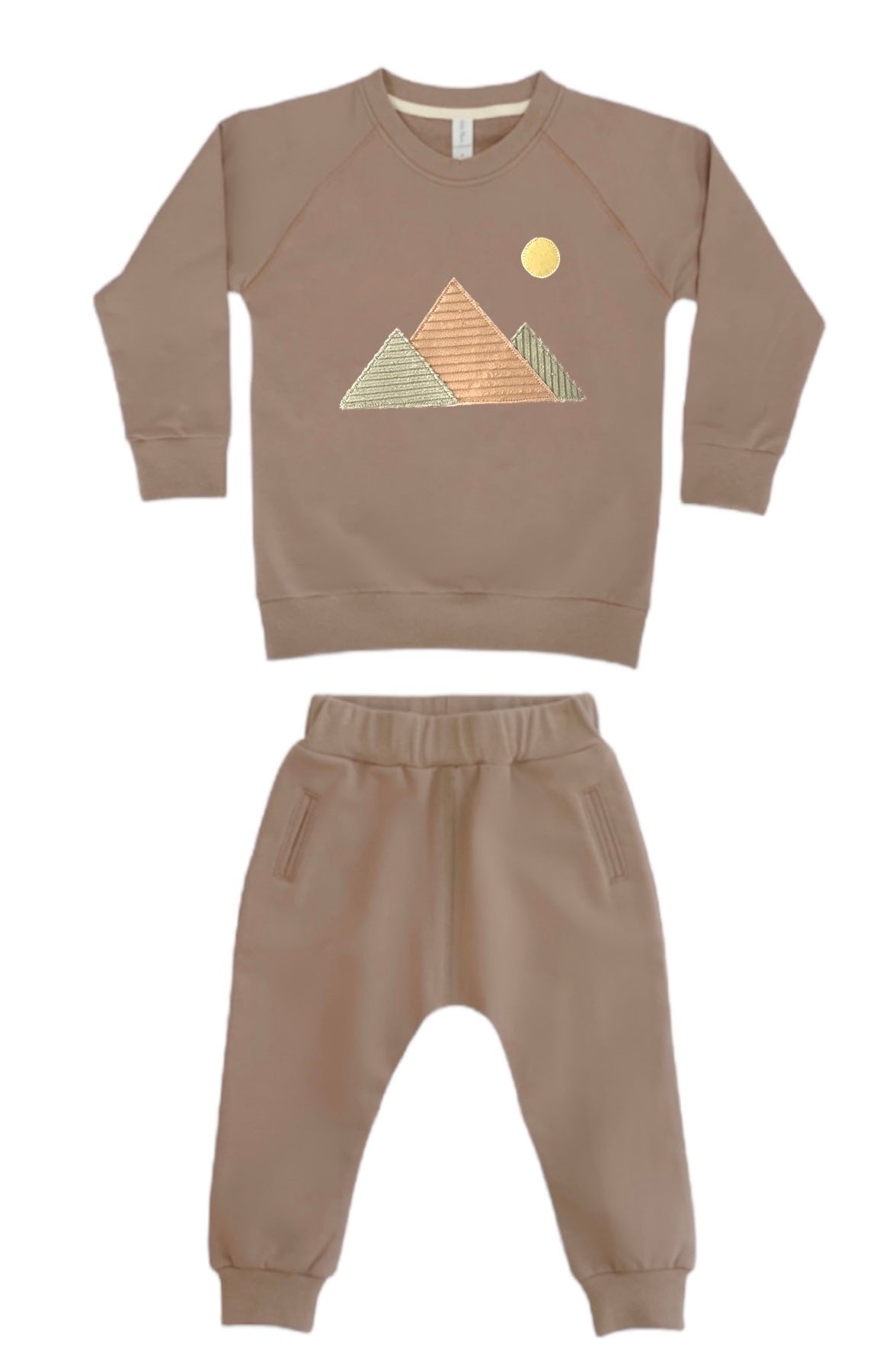 1. Mountains 2 piece Set MOCHA COLOUR