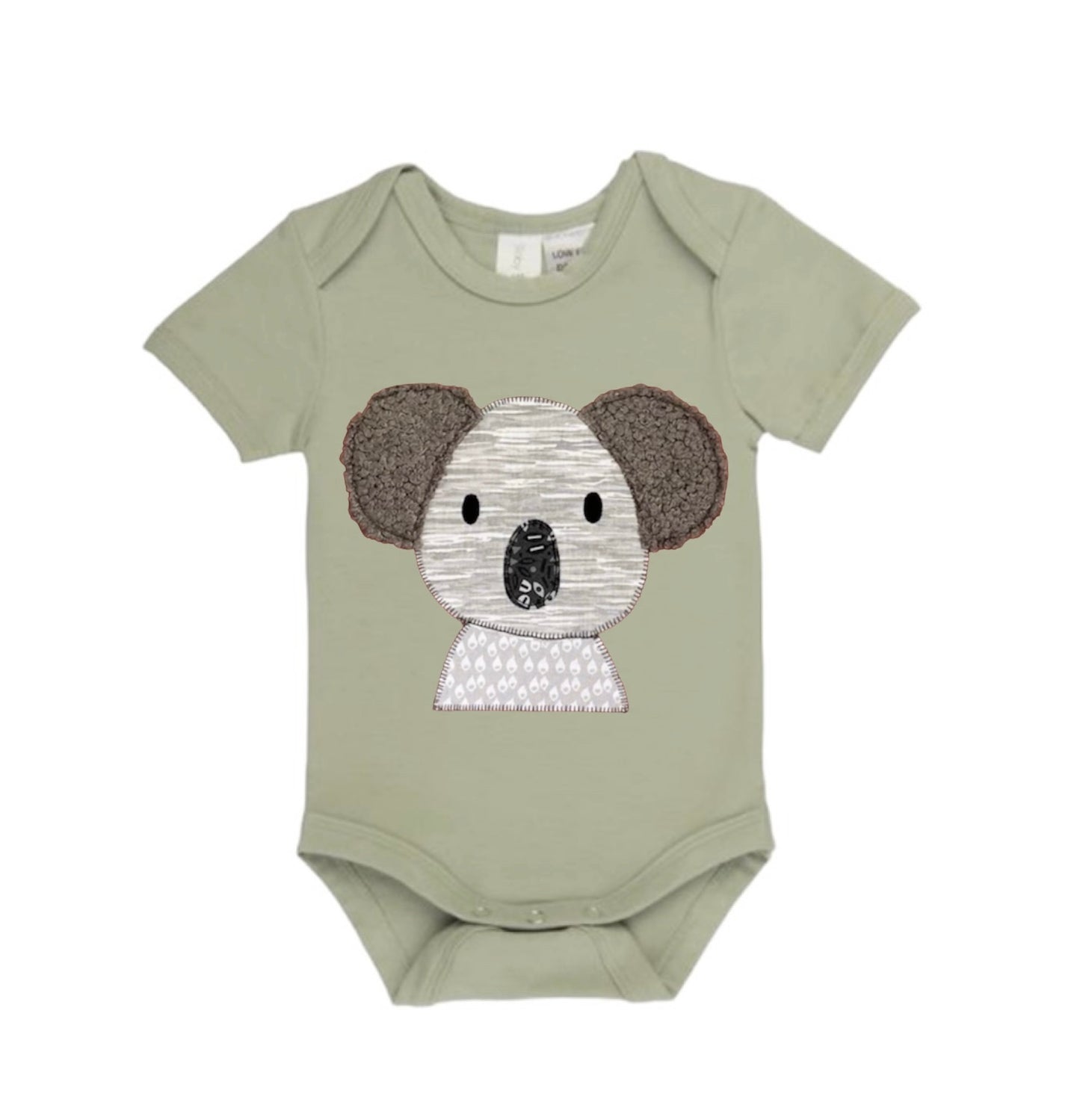 KESA koala short sleeve bodysuit EUCALYPTUS COLOUR