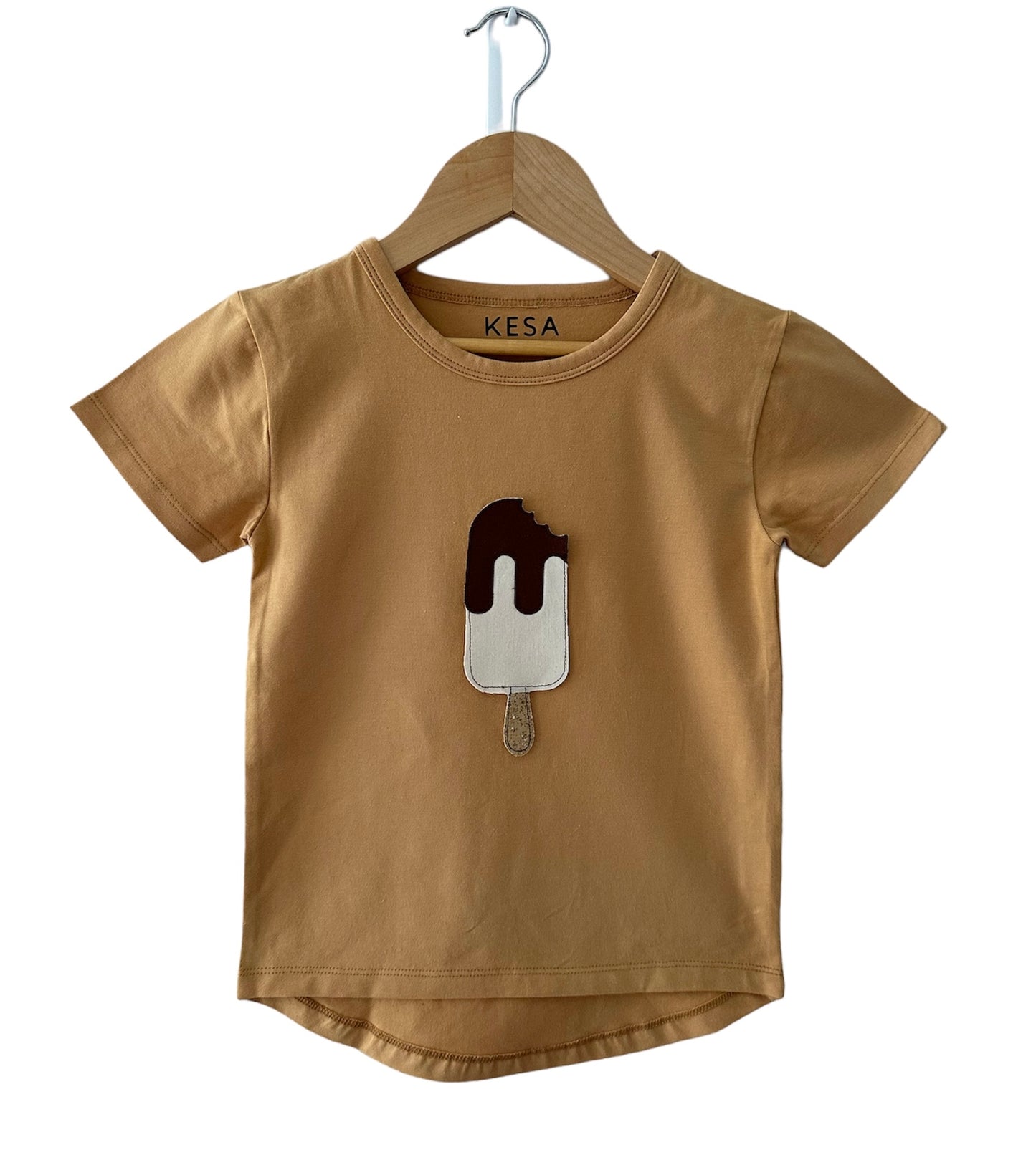 Choc Top Pop long back T-Shirt BUTTERSCOTCH COLOUR