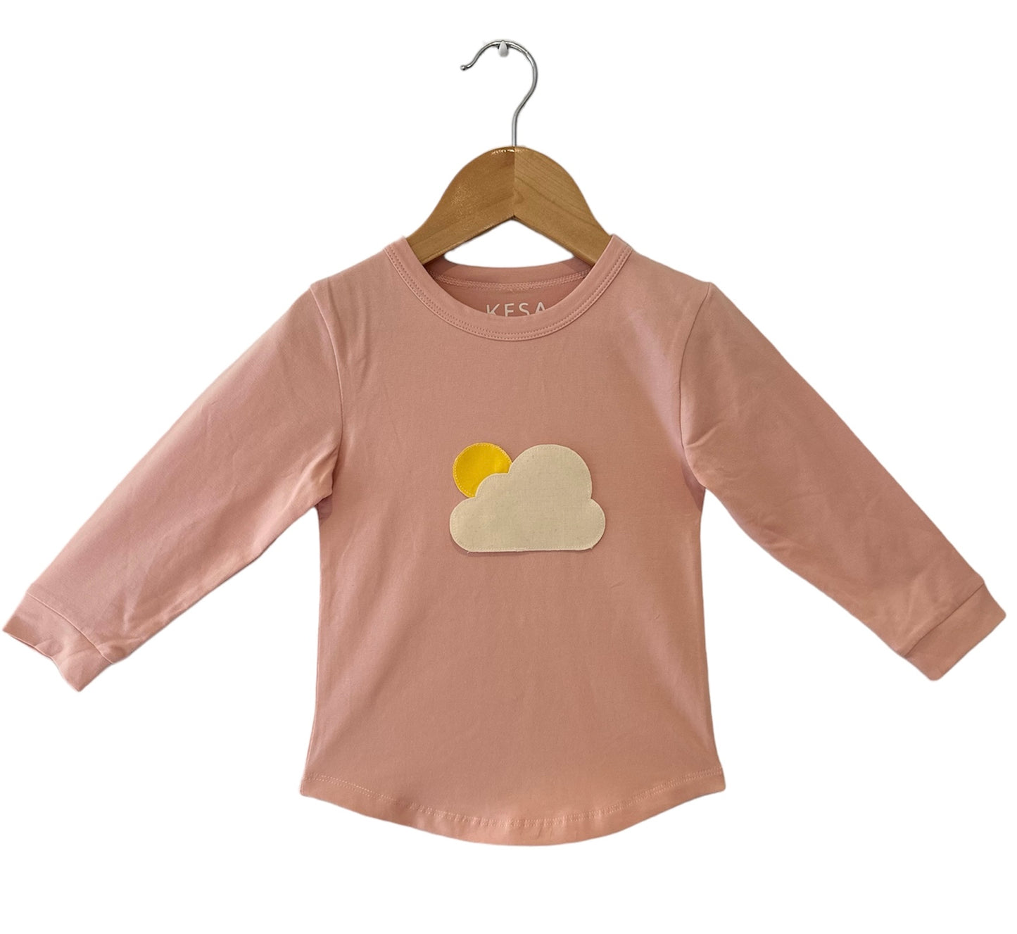 Calico Cloud Long Sleeve Top LIGHT PINK COLOUR