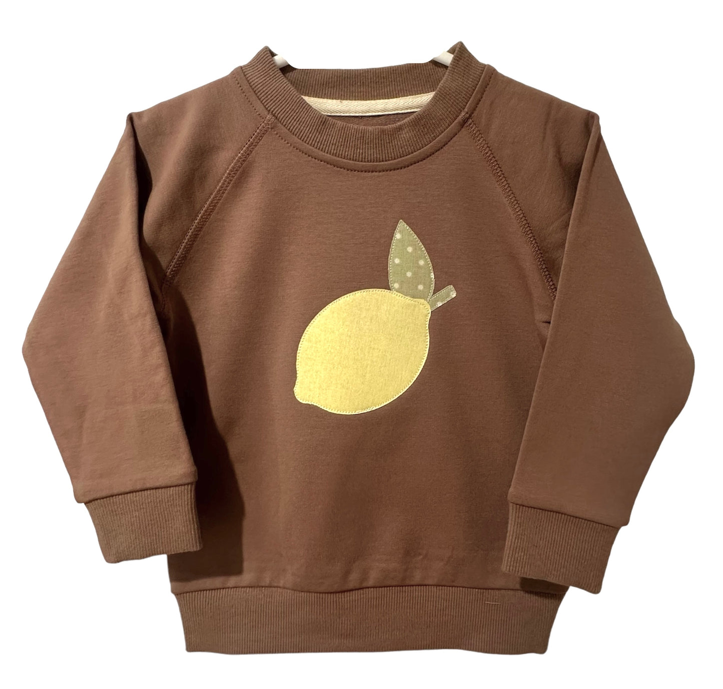 1. A LEMON Sweater in MOCHA colour