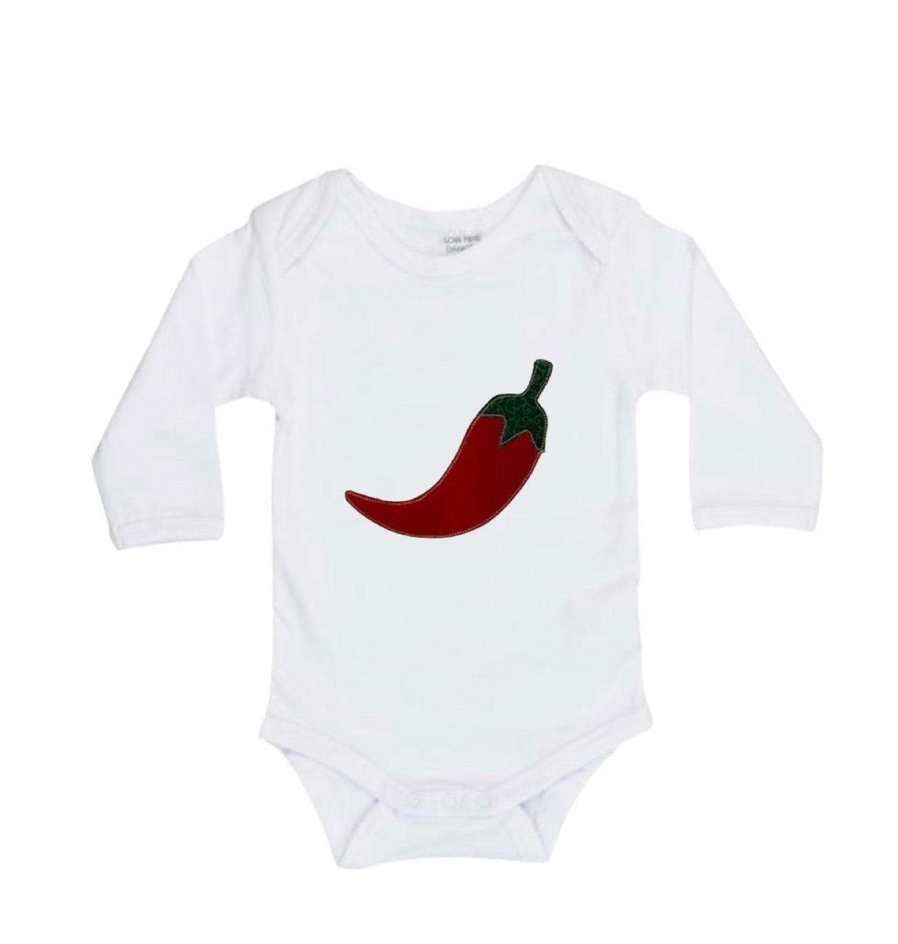 Limited Edition Chilli Long Sleeve Bodysuit WHITE Colour