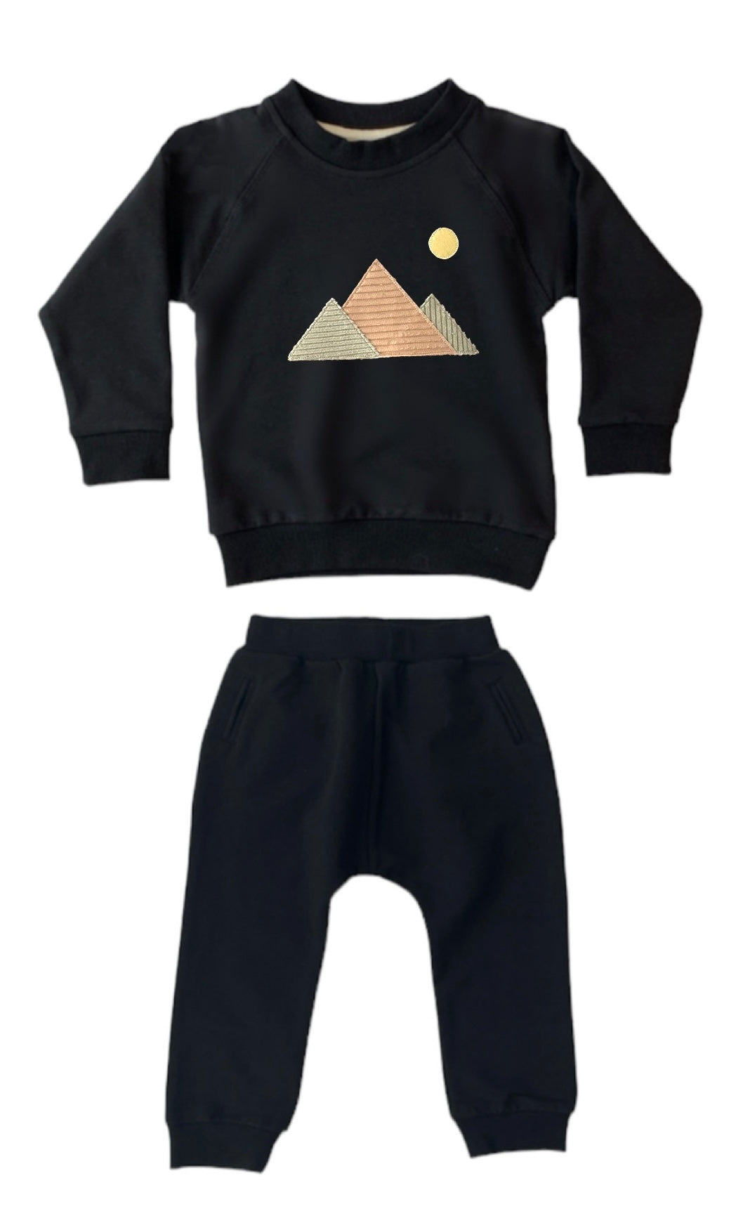 Mountains 2 piece set BLACK COLOUR