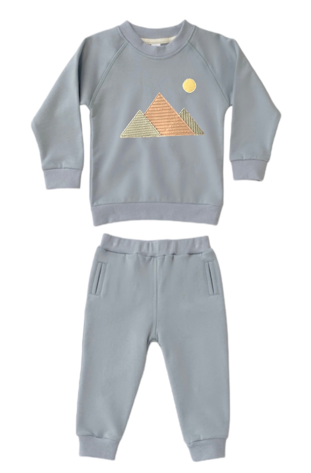 Mountains 2 piece set BABY BLUE COLOUR