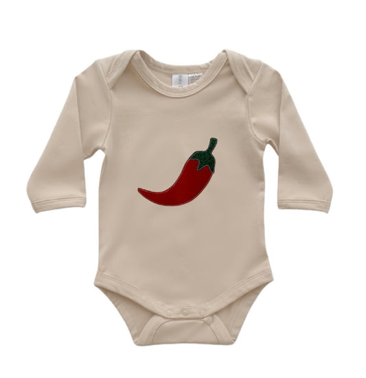 Limited Edition Chilli Long Sleeve Bodysuit SAND Colour